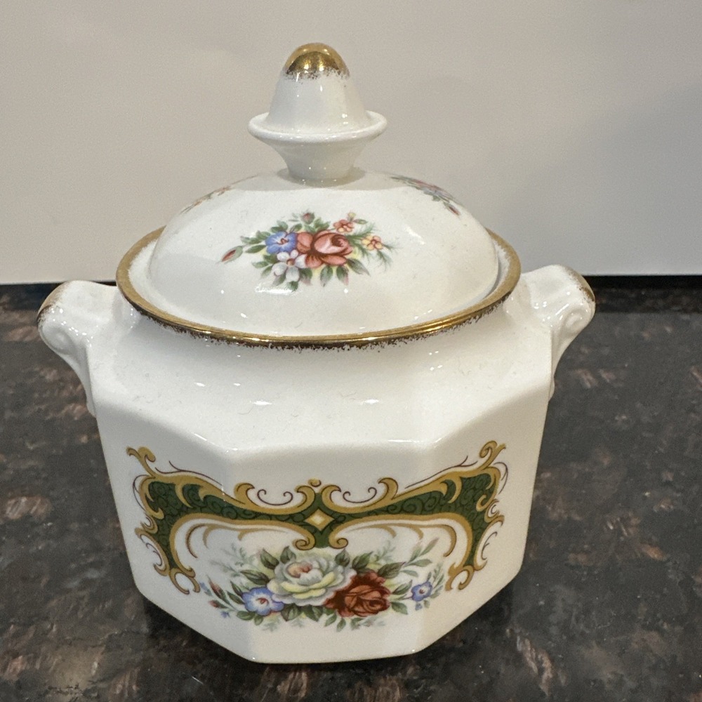 Rosina China Co. Ltd Queen's Fine Bone China Lidded Sugar Bowl England